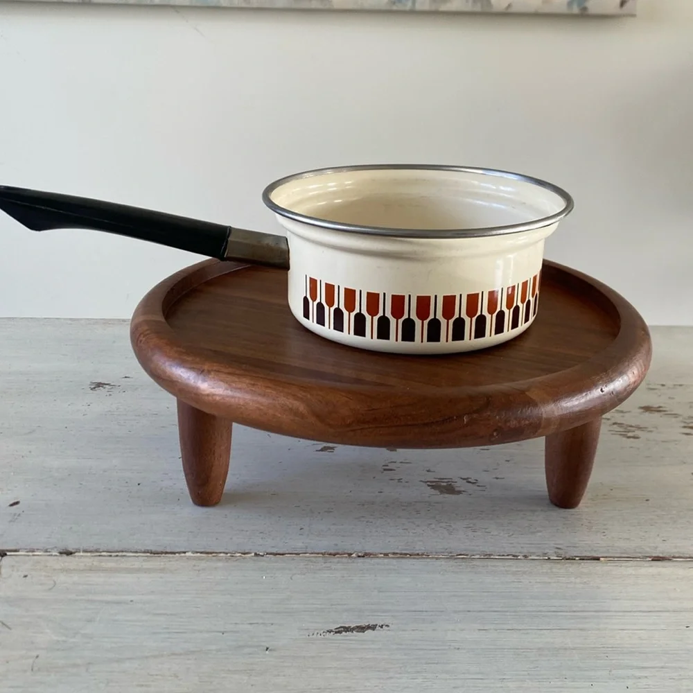 Vintage Moneta Italy Mid Century Enamelware  Cookware - Sauce Pot